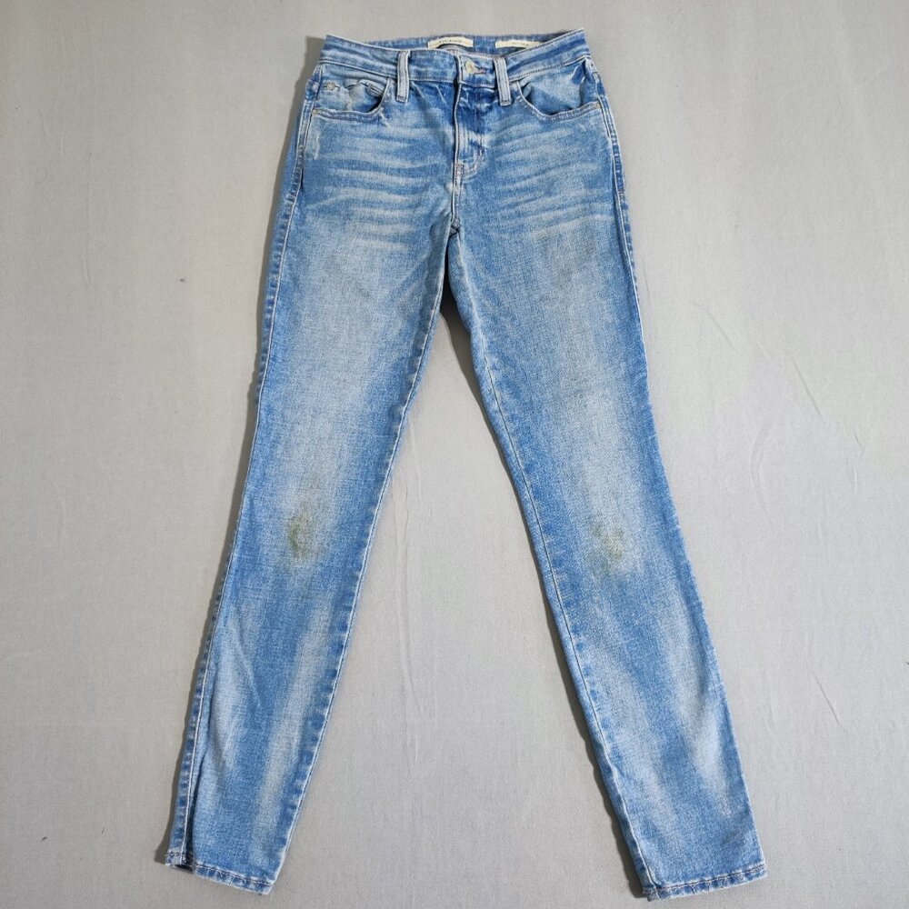 Guess Jeans women's size 26X29 hard washed denim blue sexy curve skinny mid rise
